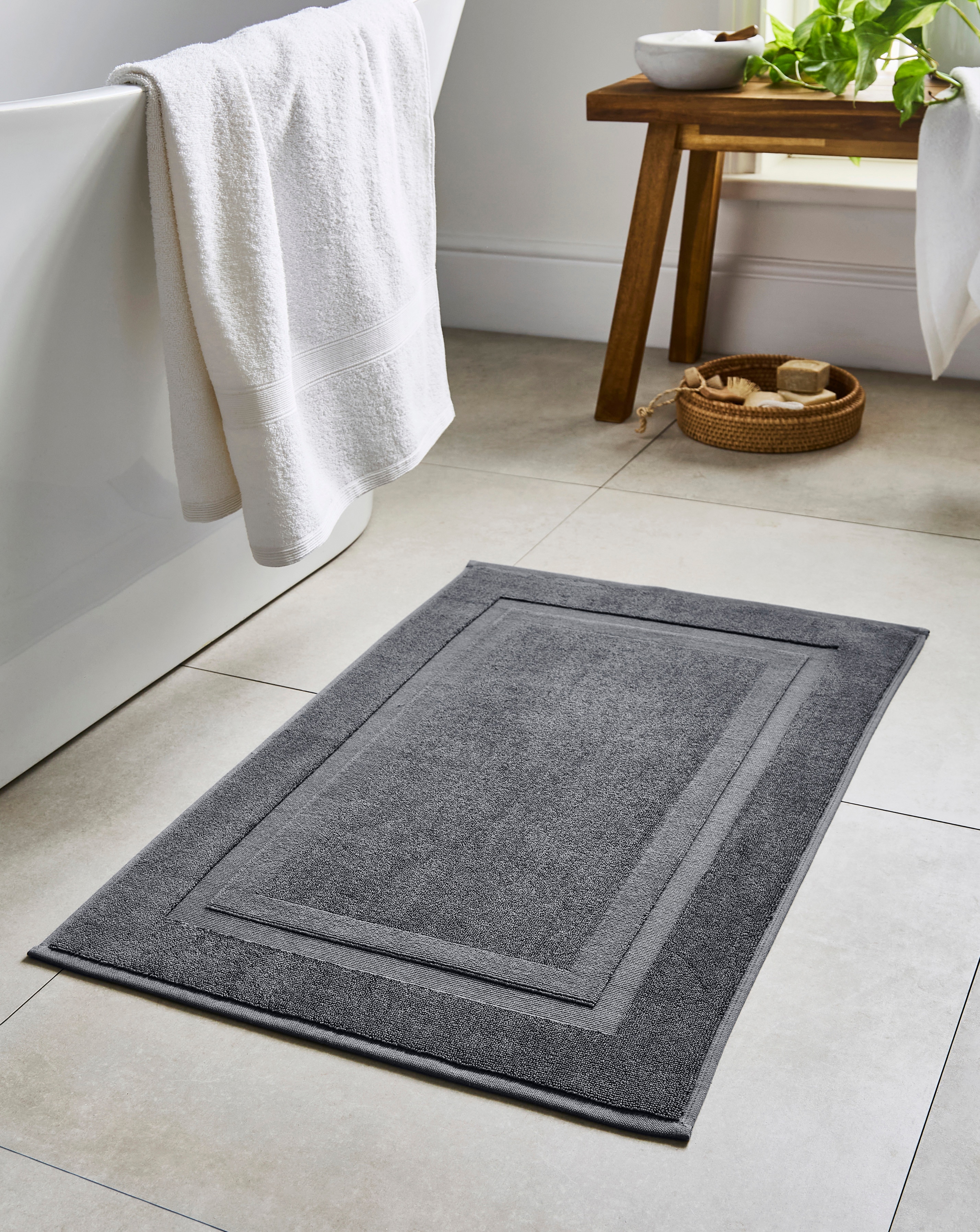 New In - Egyptian Cotton Bath Mat - Anthracite