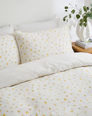 Daisy Floral Textured Cotton Duvet Cover Set