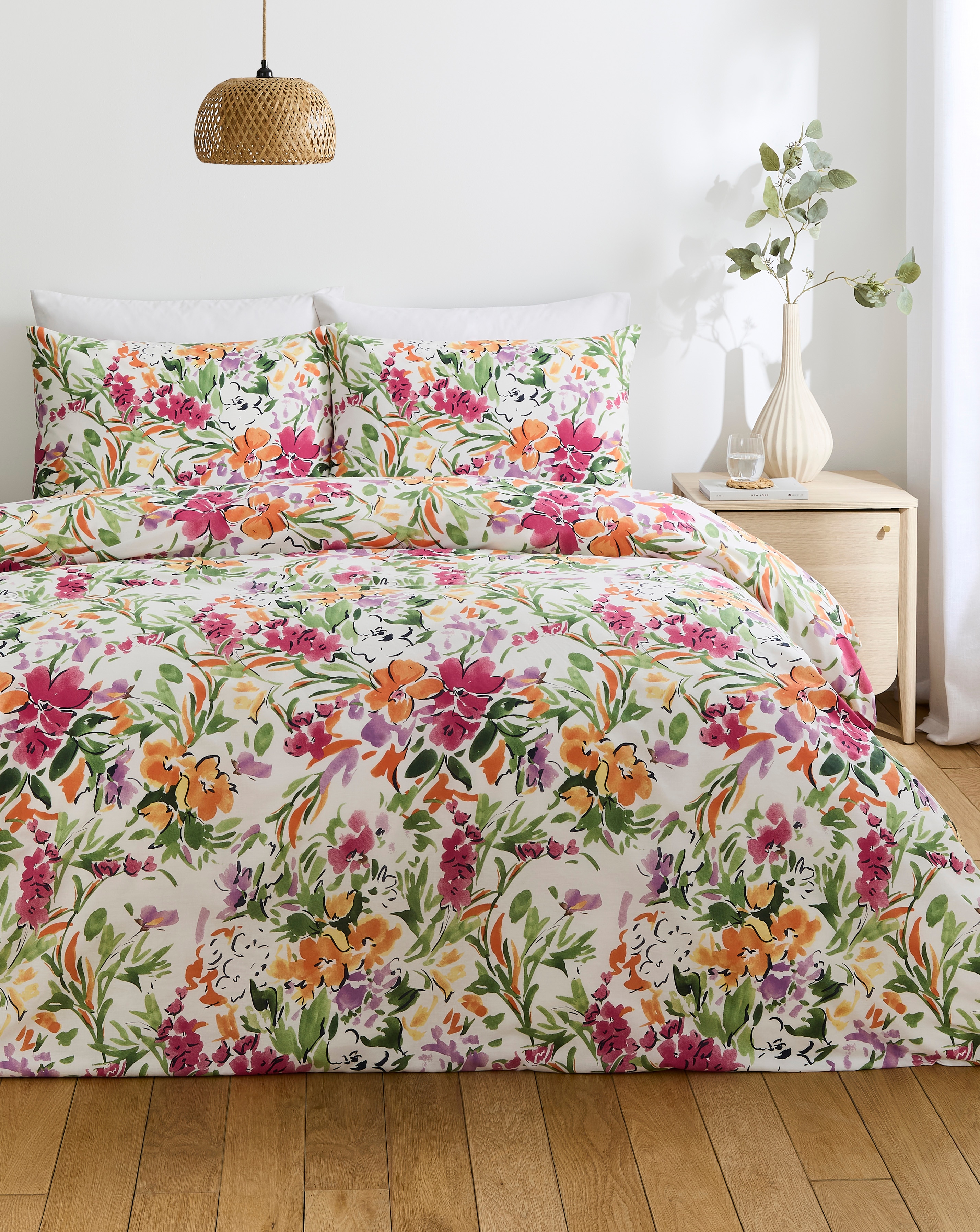 New In - Gigi Floral Cotton Blend Duvet Cover Set