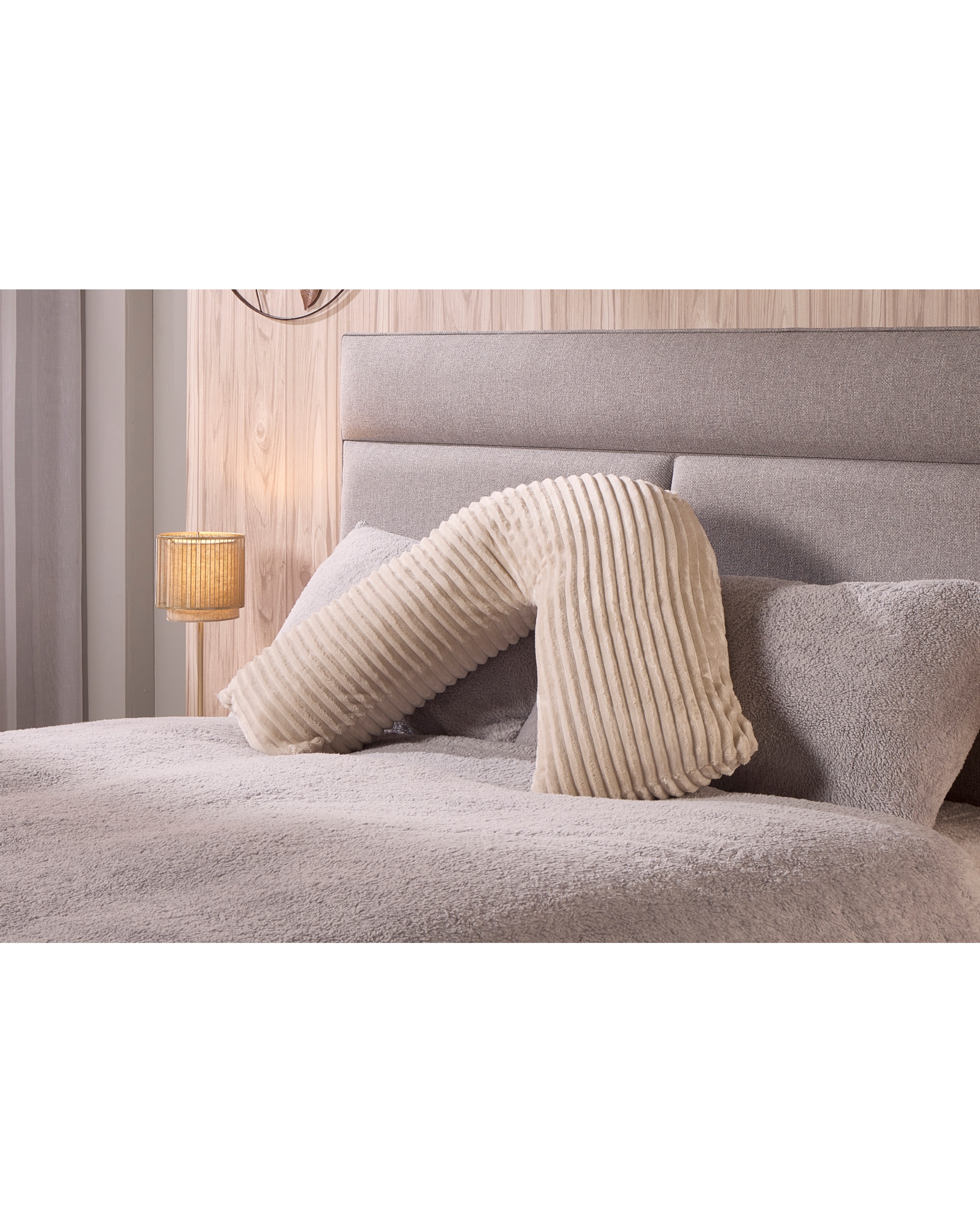 Huggleland Velvet Cord V-Shaped Cushion