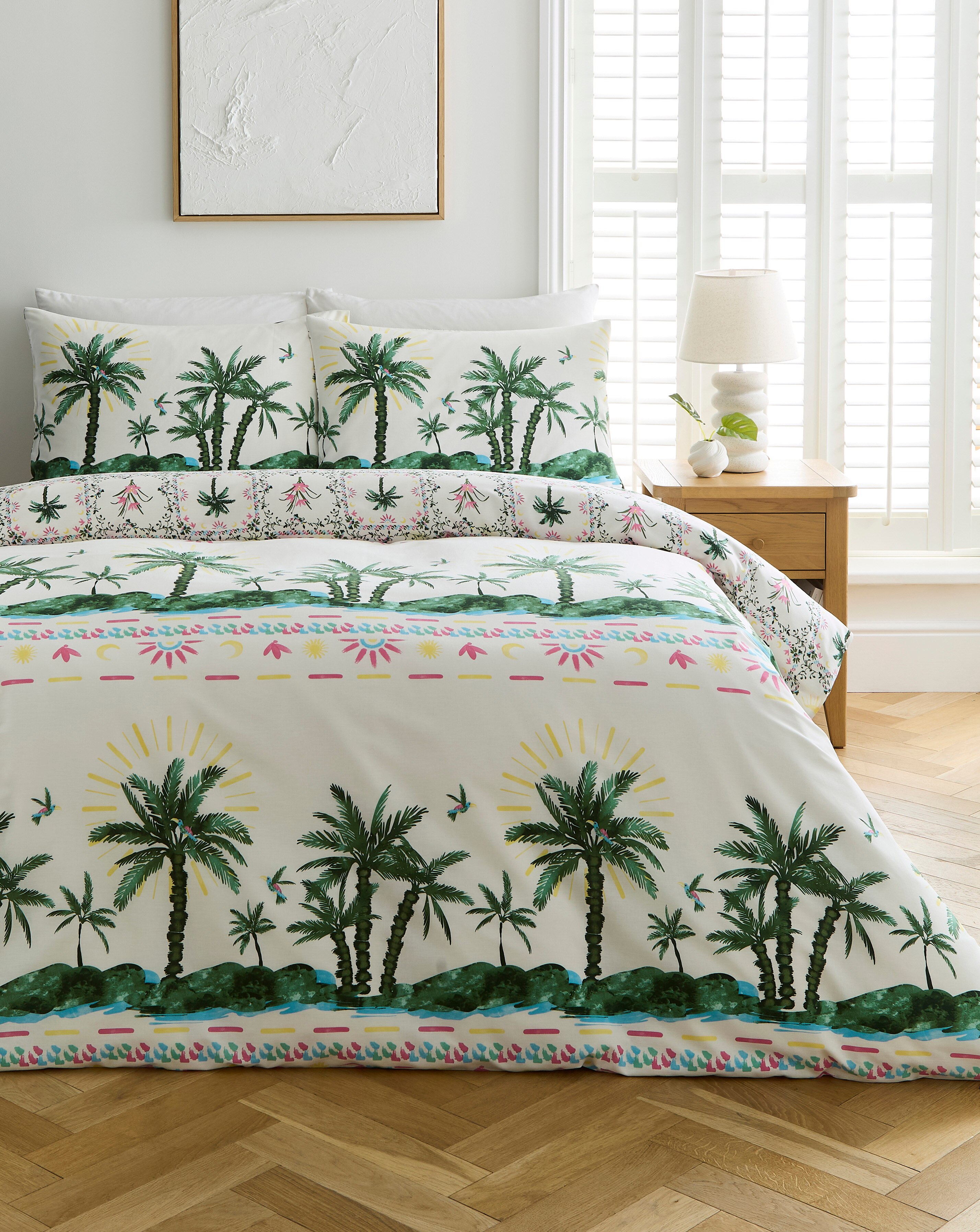New In - Ariana Palm Cotton Blend Duvet Cover Set