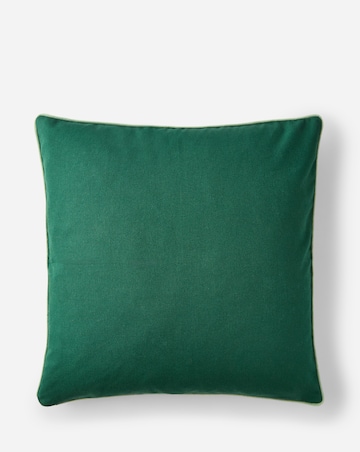 Forest Friends Embroidered Cushion - Forest Green