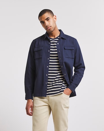 Double Pocket Popper Over Shirt