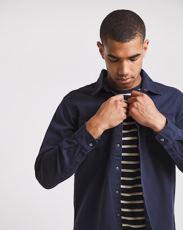 Double Pocket Popper Over Shirt