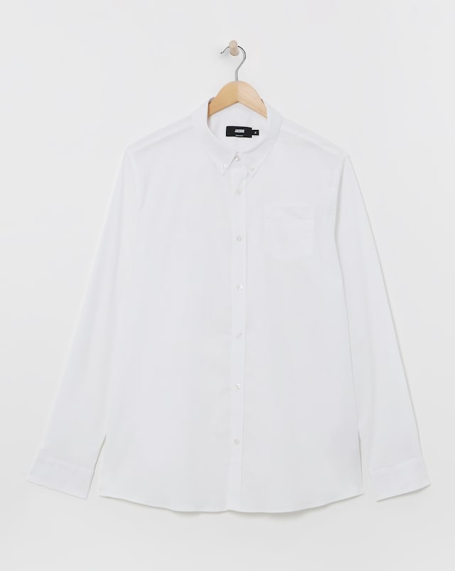 Long Sleeve Button Down Poplin Shirt
