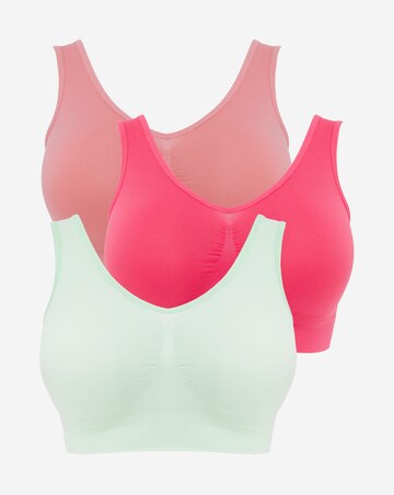 Pretty Secrets 3 Pack Plain Seamless Comfort Tops Fits Up To D