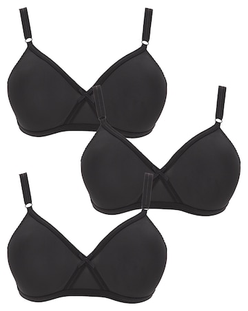 3 Pack Black Bras