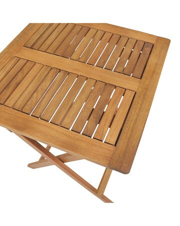 Charles Bentley Wooden Square Folding Bistro Table