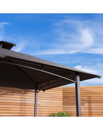 Charles Bentley Steel BBQ Grill Gazebo - Grey