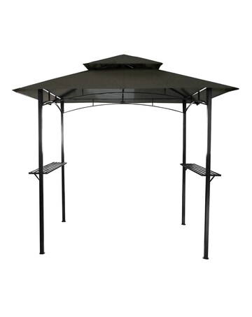 Charles Bentley Steel BBQ Grill Gazebo - Grey