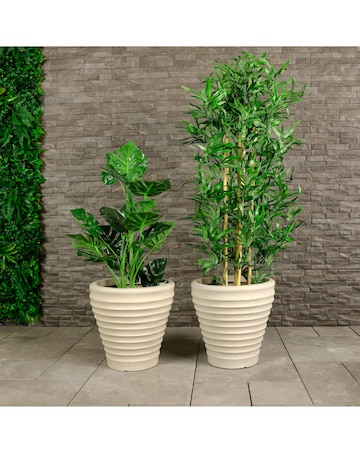 Charles Bentley Small Moroccan Stone Planters - Set of 2