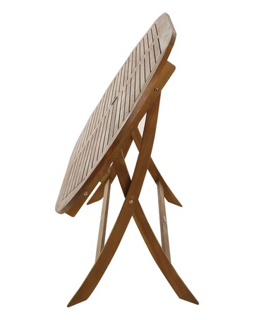 Charles Bentley Wooden Oval Folding Dining Table - 6 Seater