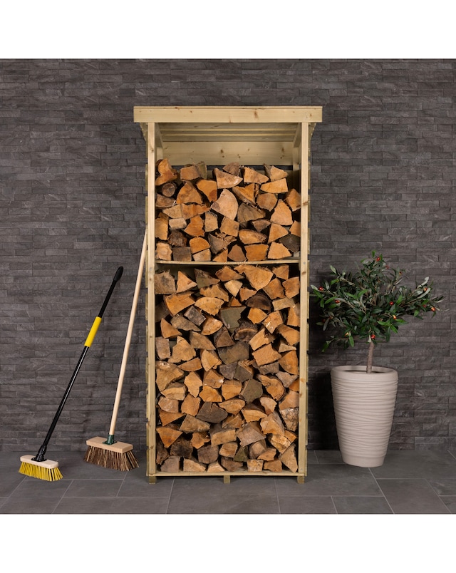 Charles Bentley FSC Wooden Tall Single Log Store