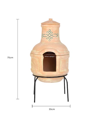Charles Bentley Clay Chiminea with Grill