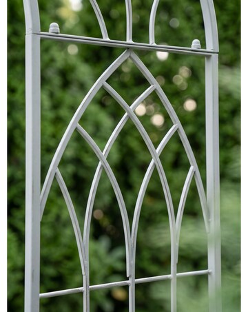 Charles Bentley Grey Wrought Iron Garden Arch