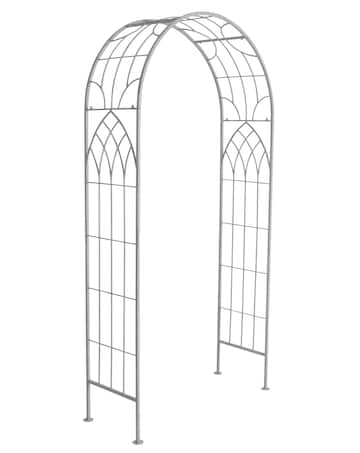 Charles Bentley Grey Wrought Iron Garden Arch