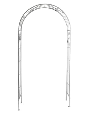 Charles Bentley Grey Wrought Iron Garden Arch