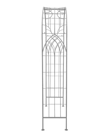 Charles Bentley Grey Wrought Iron Garden Arch