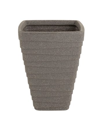 Charles Bentley Tall Square Trojan Granite Planters - Set of 2