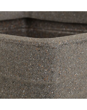 Charles Bentley Tall Square Trojan Granite Planters - Set of 2
