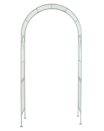 Charles Bentley Sage Green Wrought Iron Garden Arch