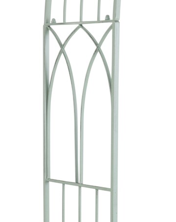 Charles Bentley Sage Green Wrought Iron Garden Arch