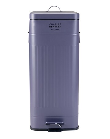 Charles Bentley 30L Retro Steel Square Kitchen Bin
