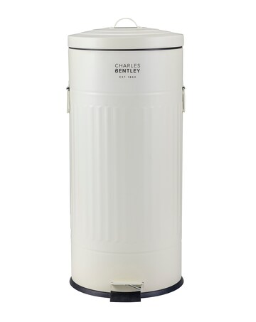Charles Bentley 30L Round Retro Kitchen Pedal Bin