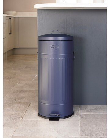 Charles Bentley 30L Round Retro Kitchen Pedal Bin