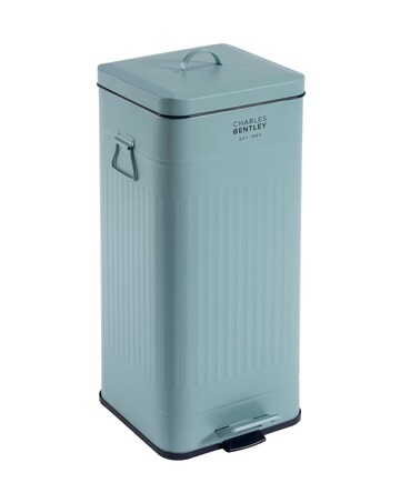 Charles Bentley 30L Square Retro Kitchen Pedal Bin