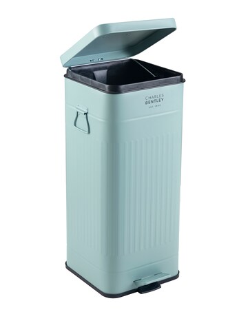 Charles Bentley 30L Square Retro Kitchen Pedal Bin