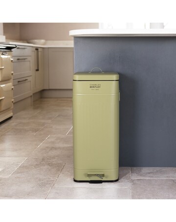 30L Square Retro Kitchen Pedal Bin
