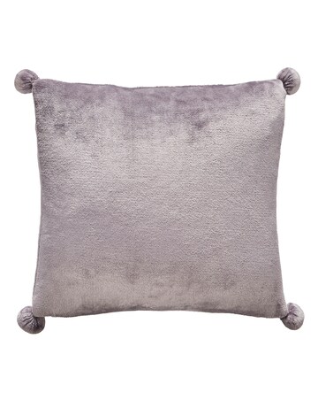 Fleece Pom Pom Cushion