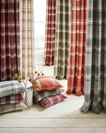 Highland Check Lined Roman Blinds