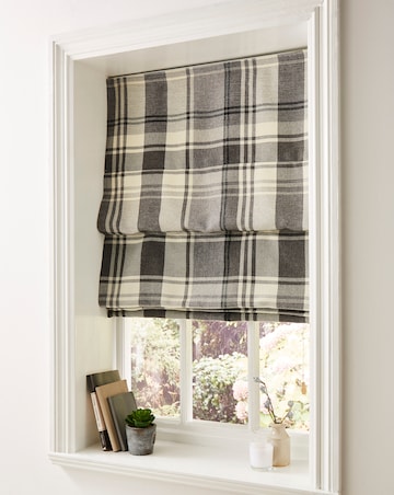 Highland Check Lined Roman Blinds