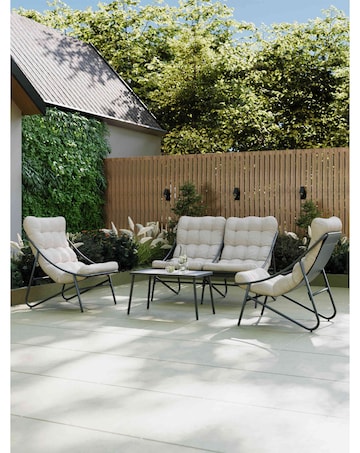 Charles Bentley Porto Relaxing 4 Seater Lounge Set
