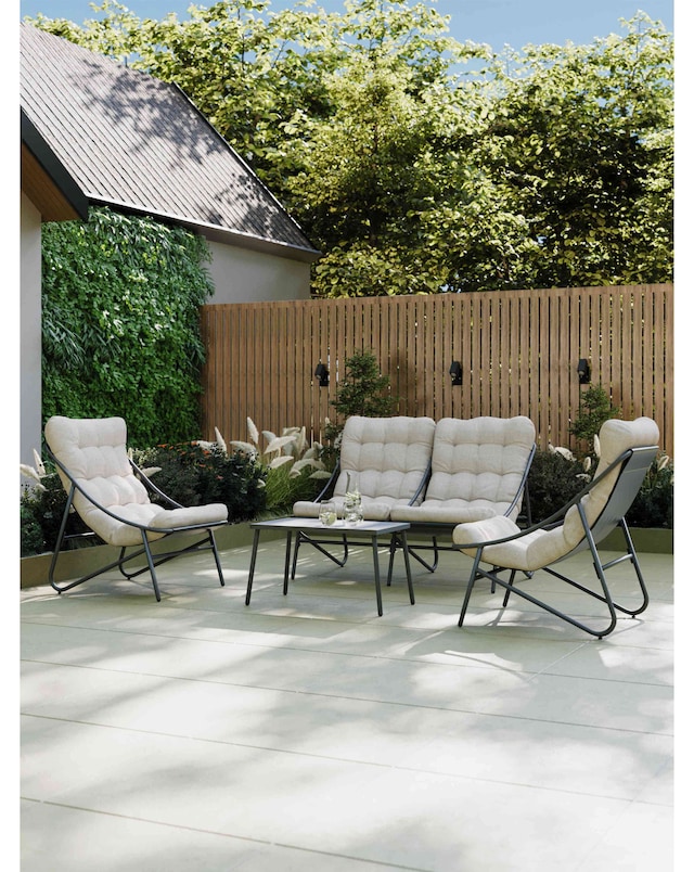 Charles Bentley Porto Relaxing 4 Seater Lounge Set