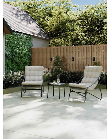 Charles Bentley Porto Relaxing 3 Piece Bistro Set