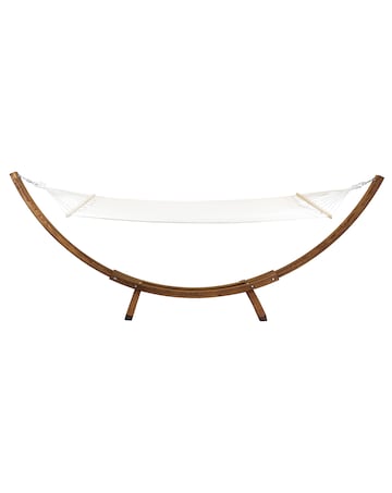 Charles Bentley Garden Hammock With Wooden Arc Stand One Person