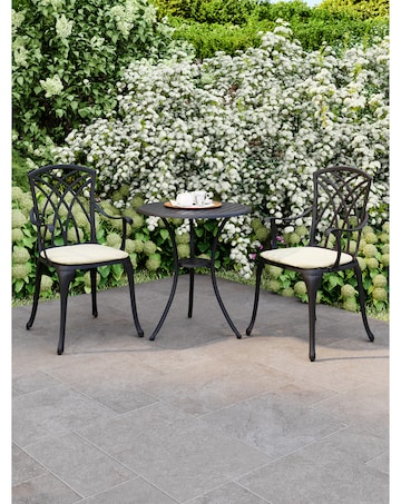 Charles Bentley Cast Aluminium Bistro Table And Chairs Set