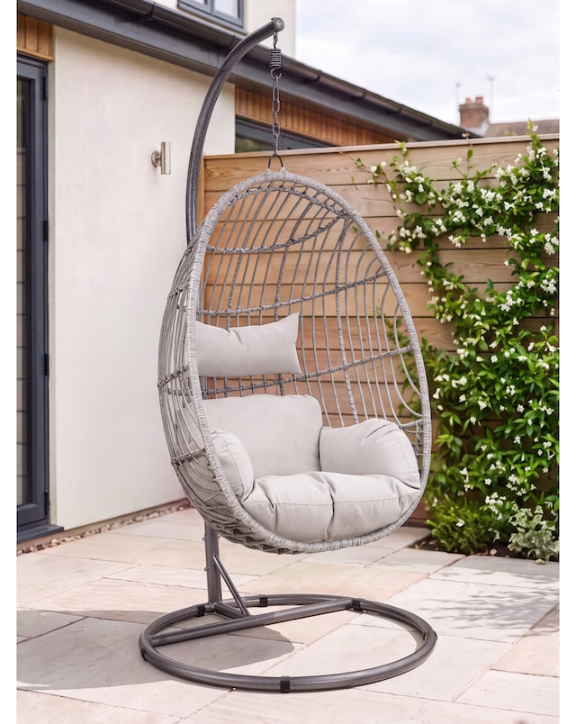 Charles Bentley Egg Shaped Rattan Swing Chair