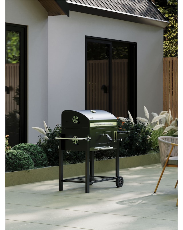 Charles Bentley Ottimo American Grill Charcoal Height Adjustable Barbeque