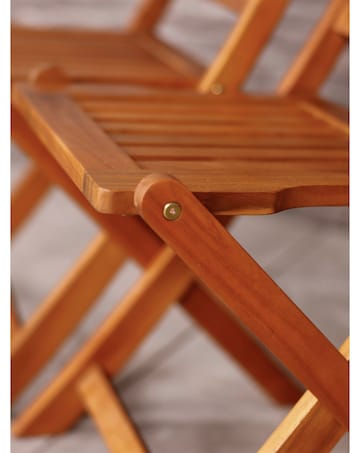 Charles Bentley Pair of FSC Wooden Foldable Chairs
