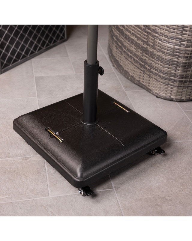 Charles Bentley Square Concrete Parasol Base with Wheels