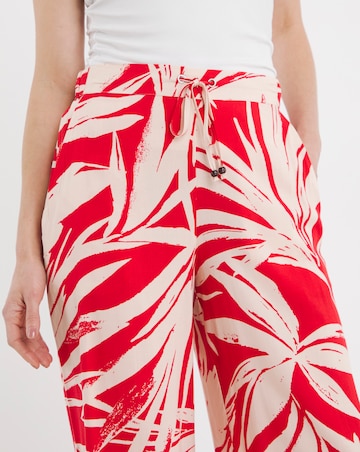 Printed Cropped Wide Leg Culotte