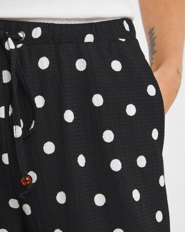 Crinkle Jersey Pull On Wide Leg Trouser