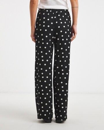 Crinkle Jersey Pull On Wide Leg Trouser