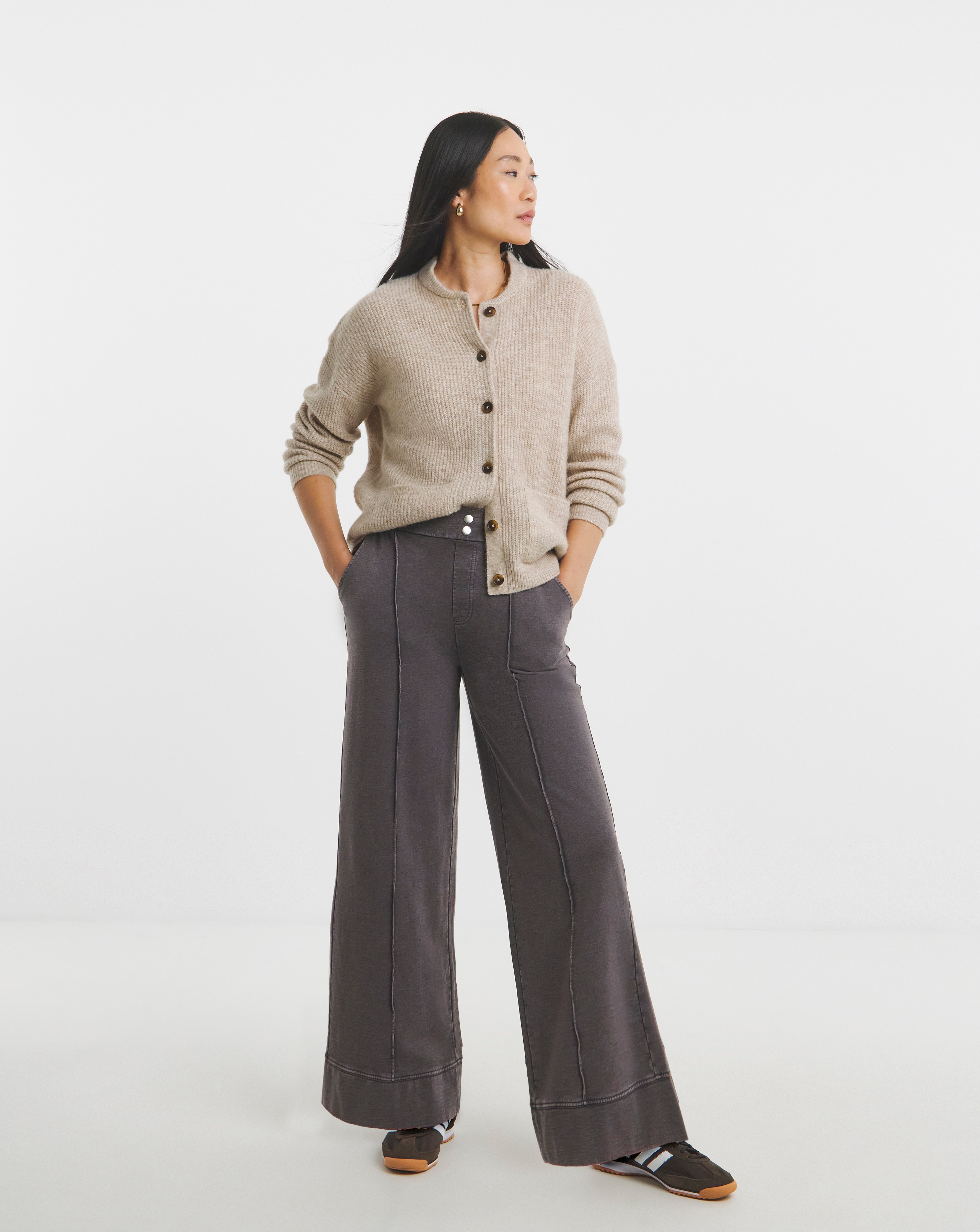 Jersey Wide Leg Trouser