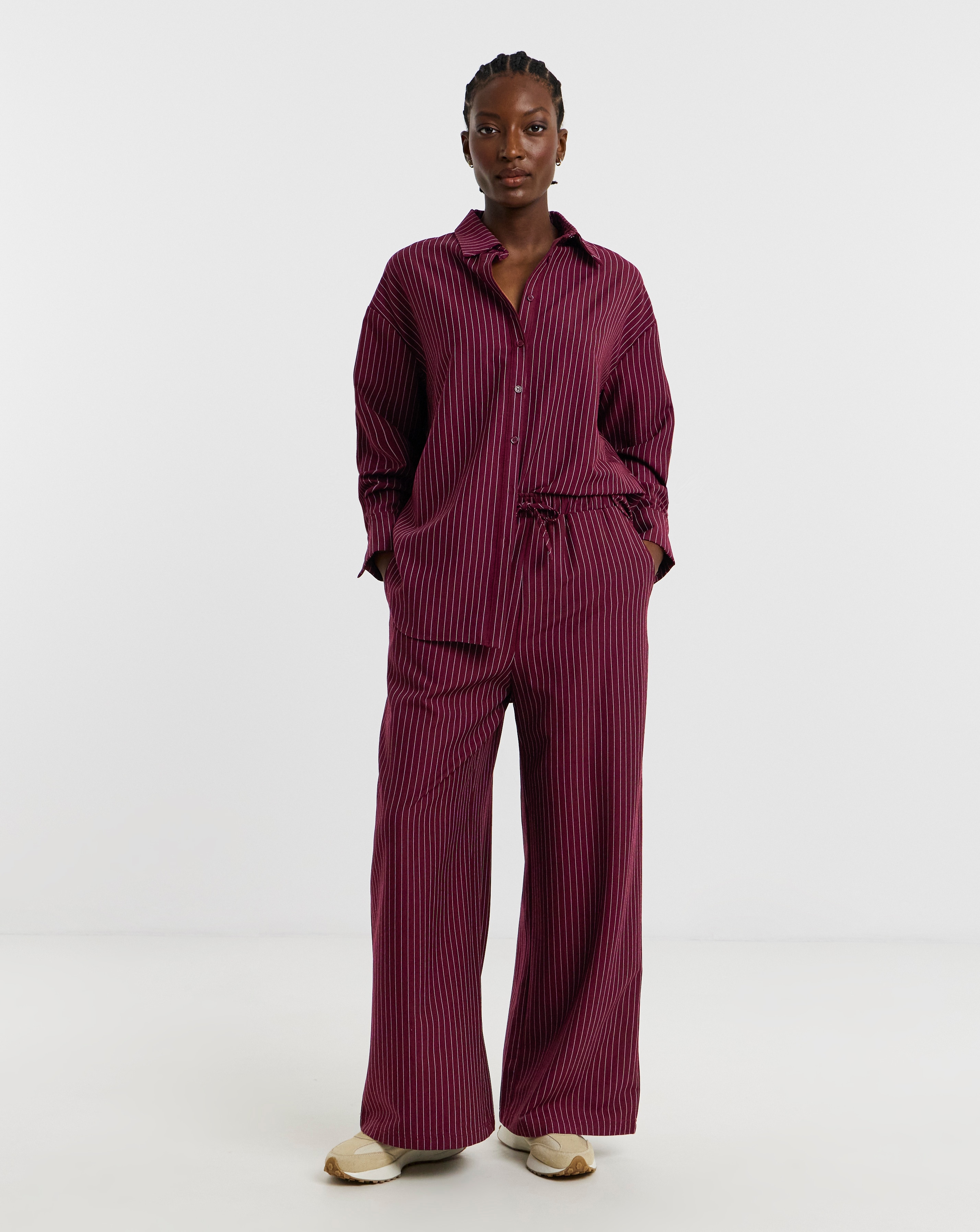 Drawstring Wide Leg Trouser