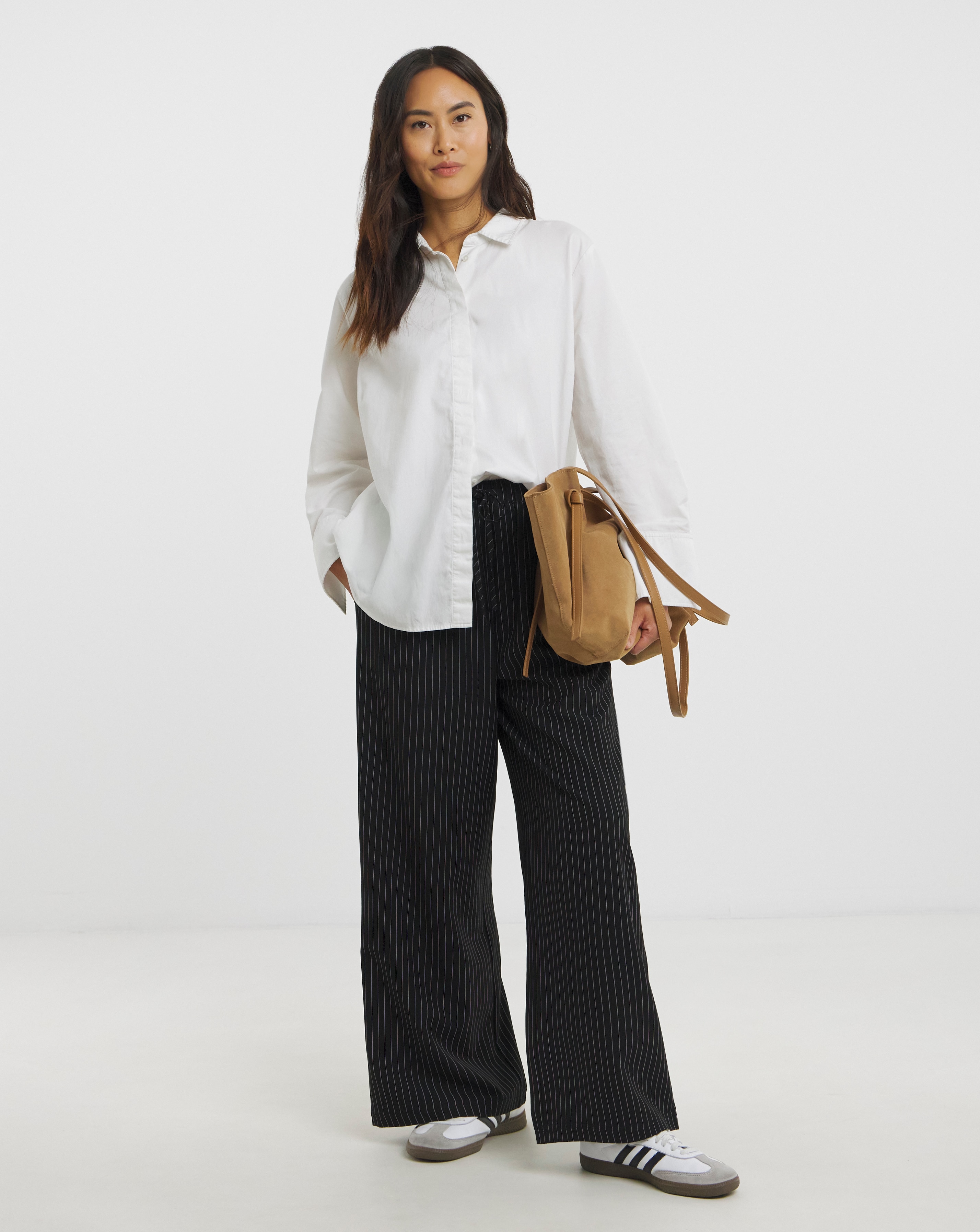 Drawstring Wide Leg Trouser